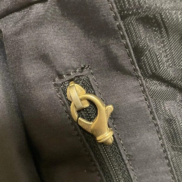 Auth CHANEL New Travel Line Tote MM - Black Nylon Jacquard Leather Tote Bag - Picture 12 of 13